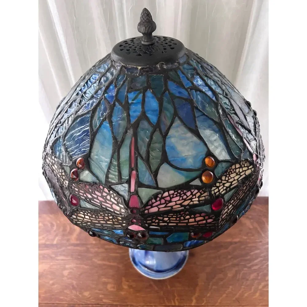 Blue Tiffany Style Dragonfly Hand Made 21